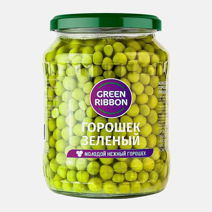 Горошек зеленый Green Ribbon 450г/460г фото 1