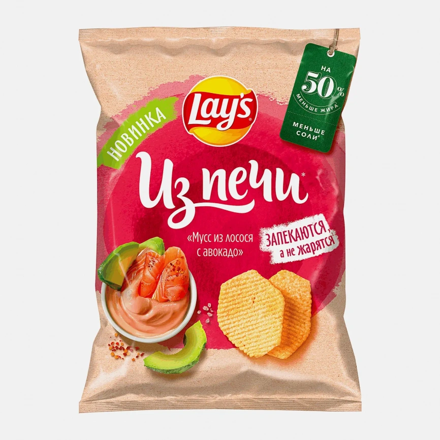 Чипсы Lays из печи Мусс из лосося с авокадо 81г фото 1