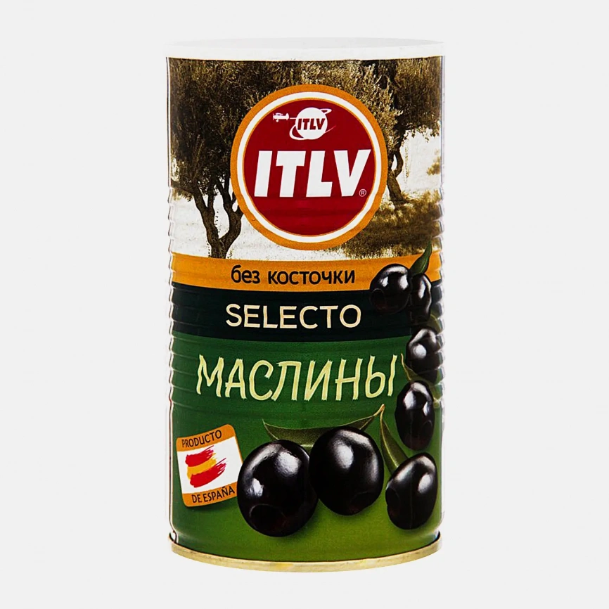 Маслины Itlv черные без косточек 370мл фото 1