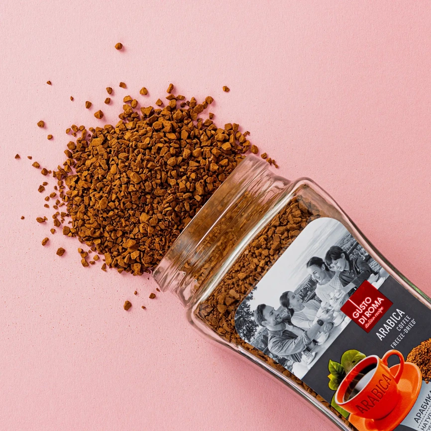 Кофе растворимый сублимированный Gusto Di Roma Arabica 190г фото 2