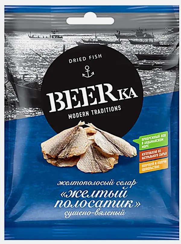 Желтый полосатик Beerka сушеный 40г фото 1