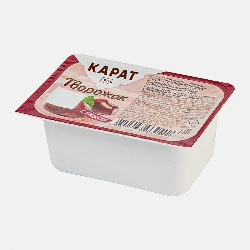 Творожок вишня Карат 9% 100г фото 1