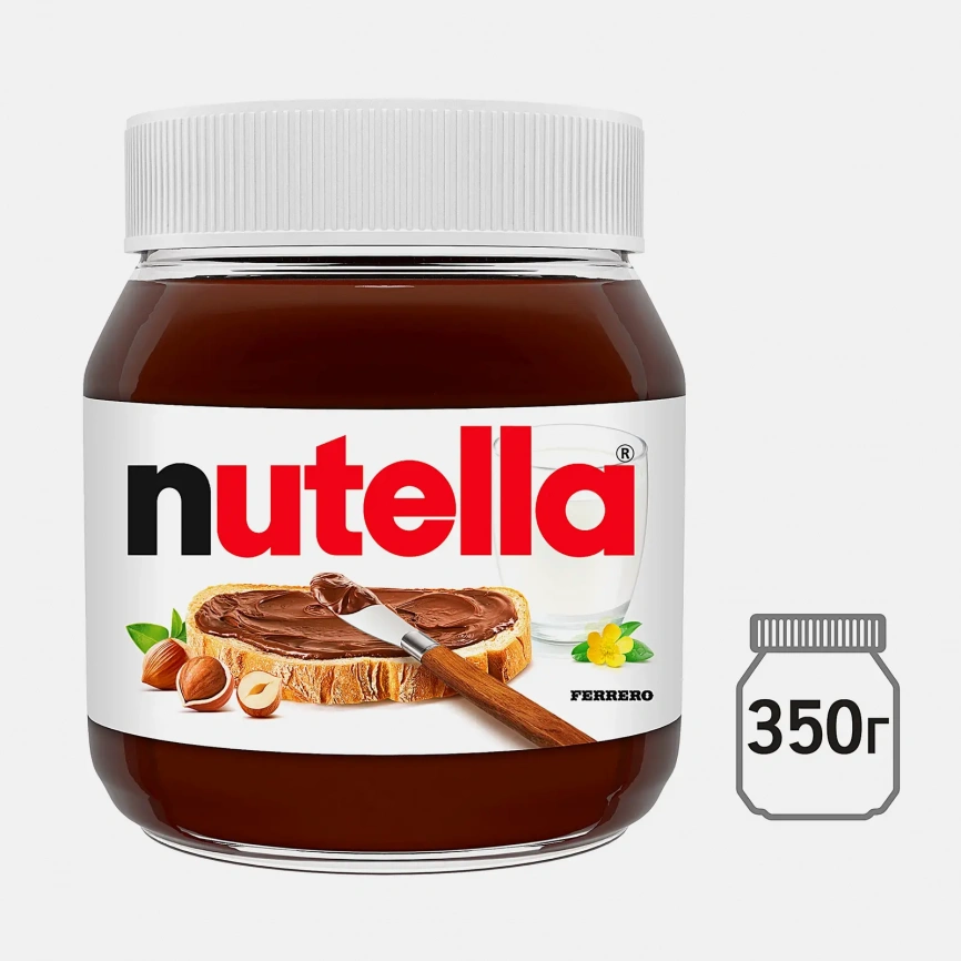 Паста ореховая с добавлением какао Nutella 350г фото 2