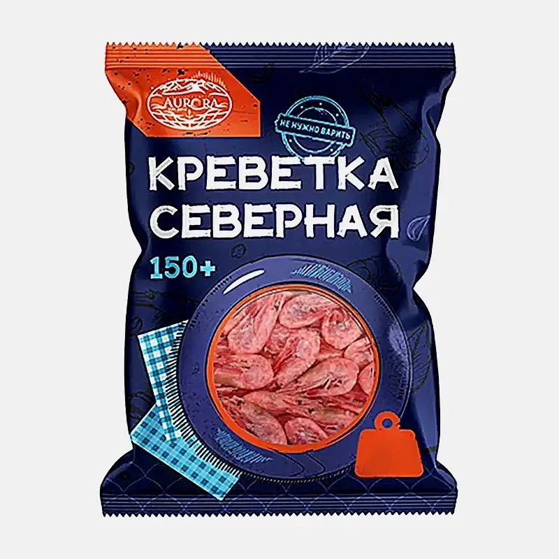 Креветка Aurora северная неразделанная варено-мороженная 150+ 750г фото 1