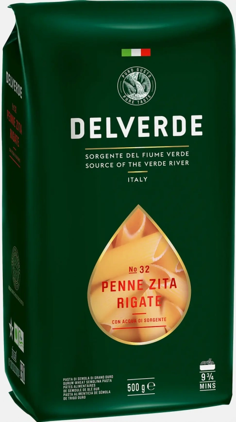 Макаронные изделия Delverde перья Пенне Дзита Ригате 500г фото 2