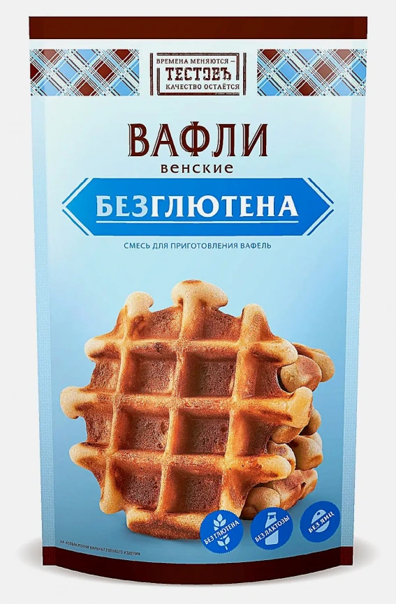 Готовая смесь Тестовъ Вафли Венские без глютена 200г фото 1