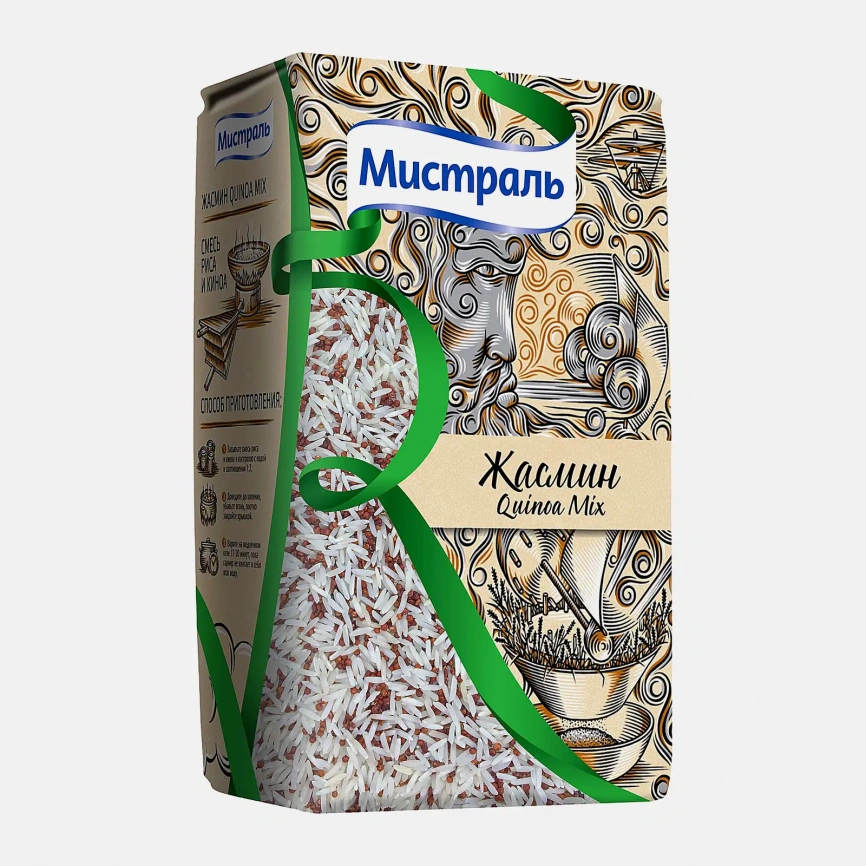 Рис жасмин с красным киноа Мистраль 500г фото 1