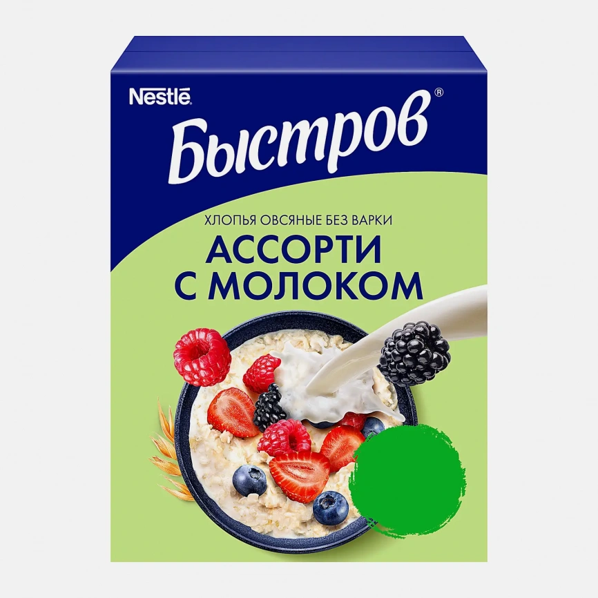 Каша Быстров овсяная Ассорти с молоком 6шт*40г фото 1