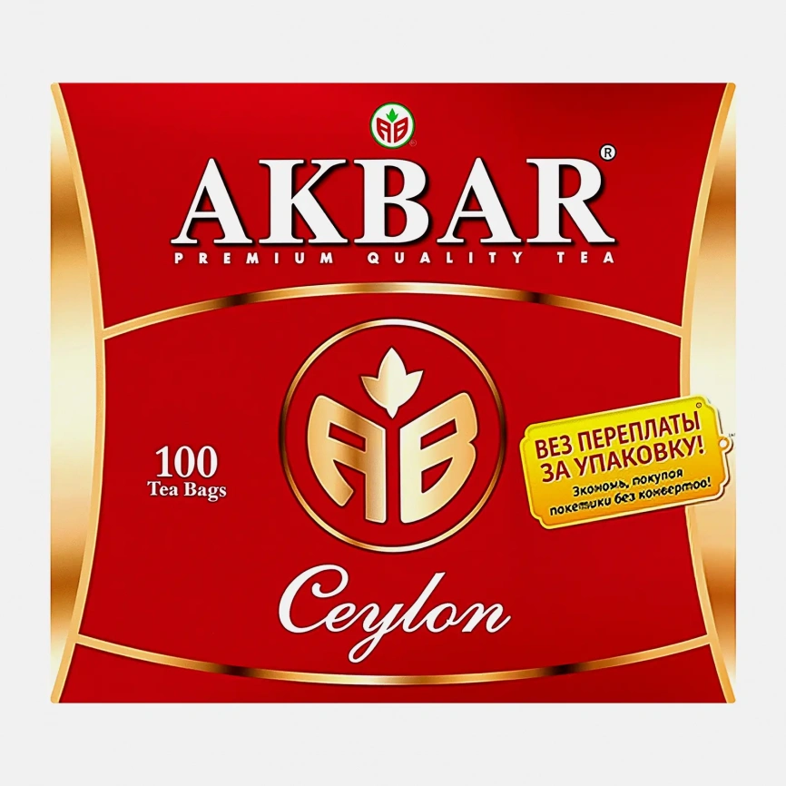 Чай черный Akbar Ceylon 100пак фото 1