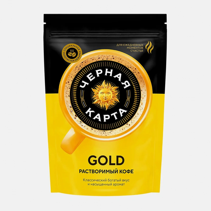 Кофе растворимый Черная карта Gold 150г фото 1