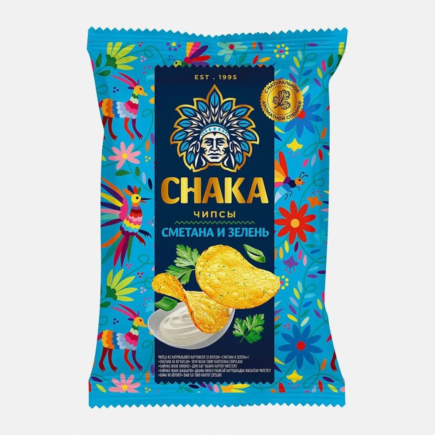 Чипсы сметана и зелень Chaka фото 1