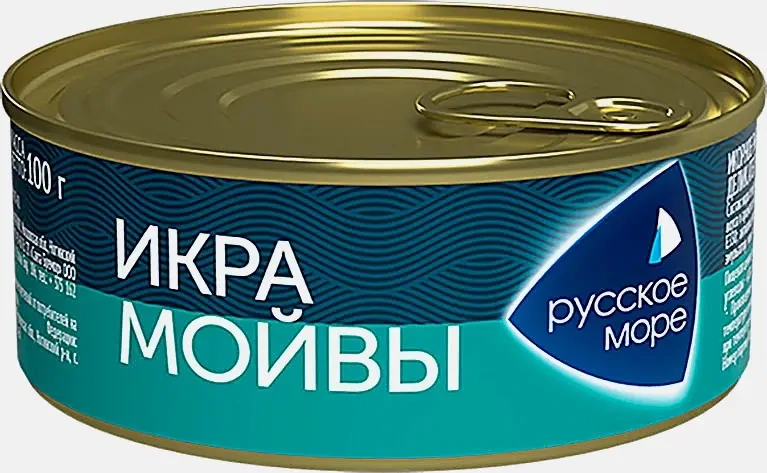 Икра мойвы Русское море деликатесная люкс 100г фото 1