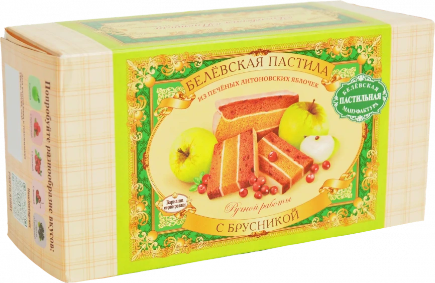 Пастила Мануфактура с брусникой Белевская пастила 200г фото 2