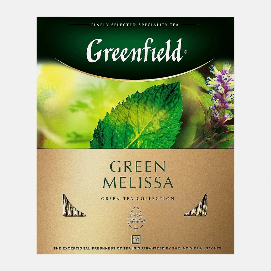 Чай зеленый Greenfield Green Melissa 100пак фото 1