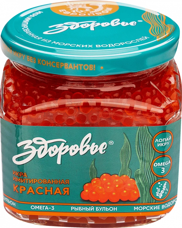 Икра Здоровье имитированная красная 420г фото 1