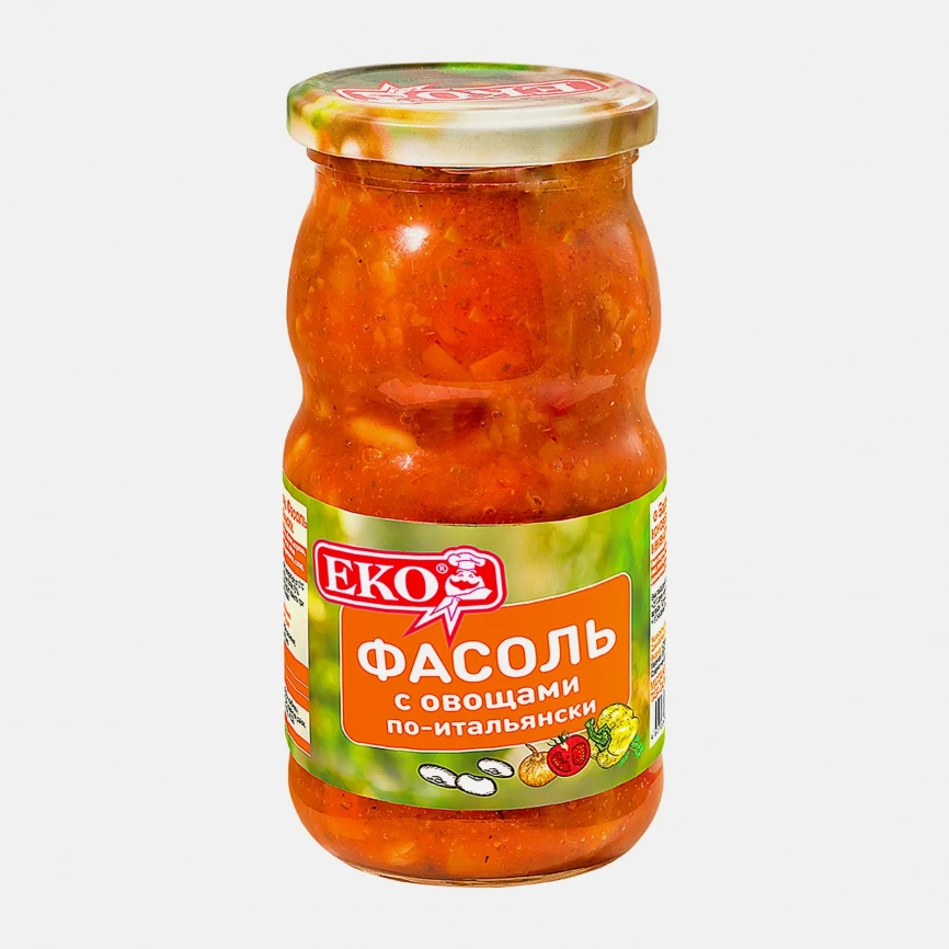 Фасоль Eko с овощами по-итальянски 510г фото 1
