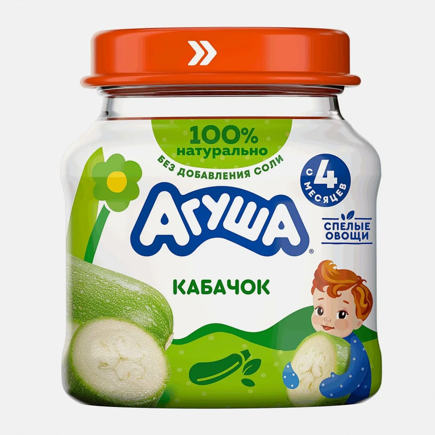 Пюре детское овощное Агуша Кабачок 80г с 4 месяцев фото 1