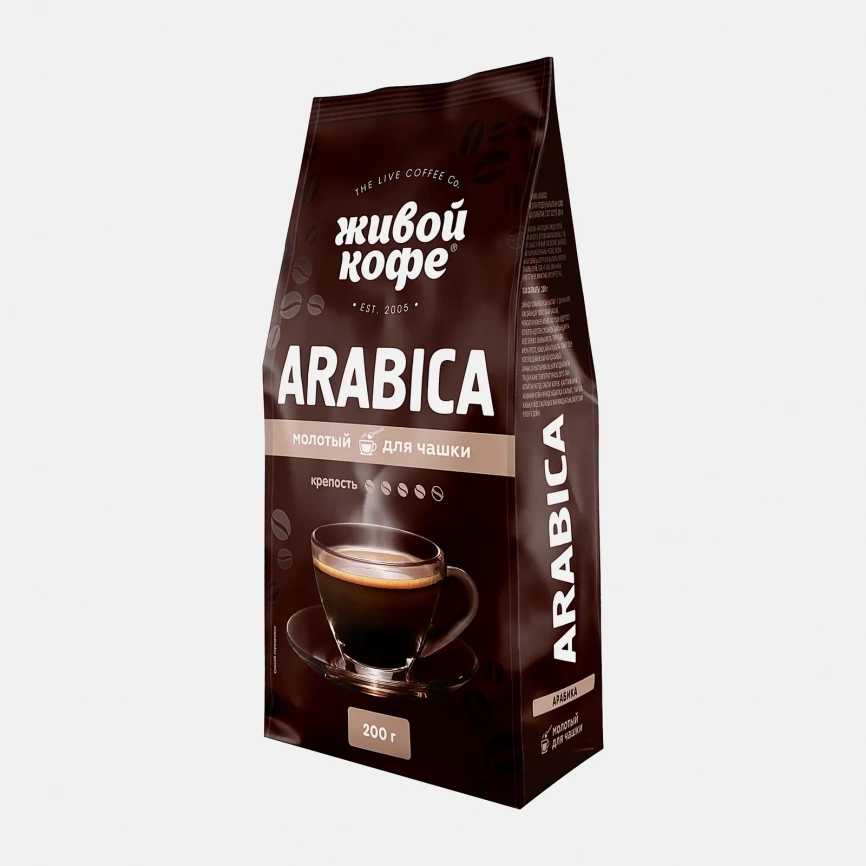 Кофе молотый Живой кофе Arabica 200г фото 4