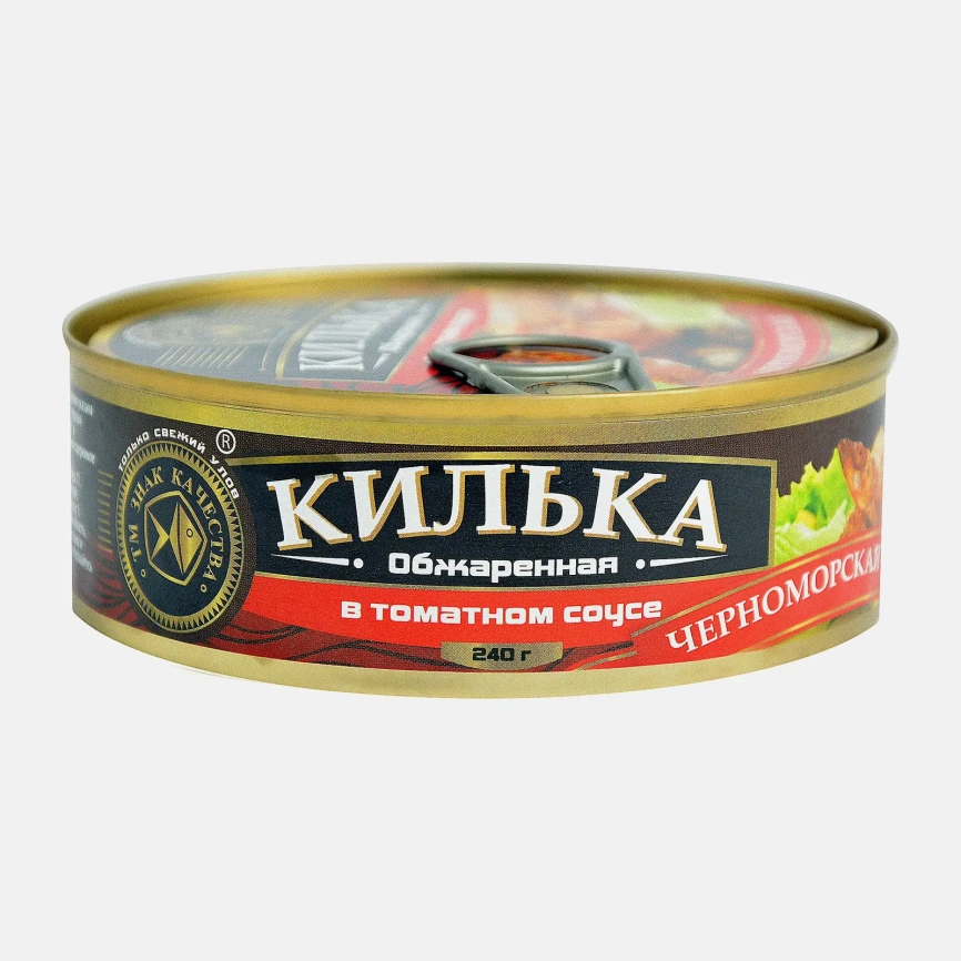 Килька Знак качества обжаренная в томатном соусе 240г фото 1