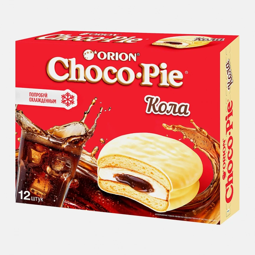 Печенье бисквитное кола Choco Pie 360г фото 2