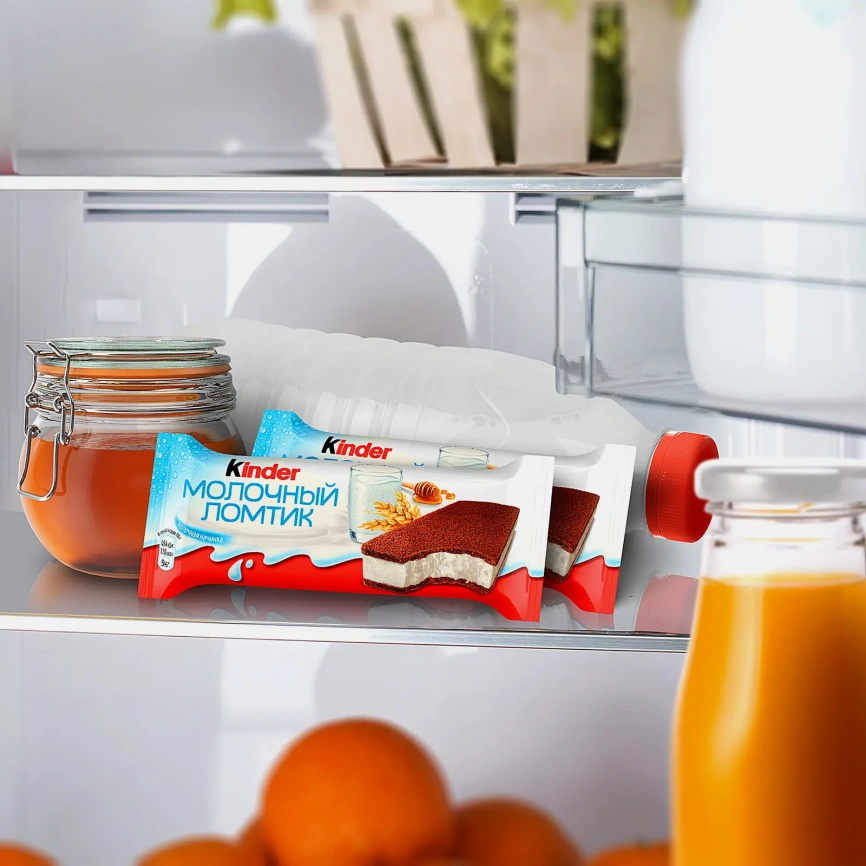Пирожное бисквитное Молочный ломтик с молочной начинкой Kinder 28г фото 4