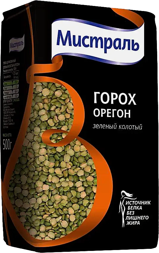 Горох Мистраль Зеленый колотый 500г фото 1