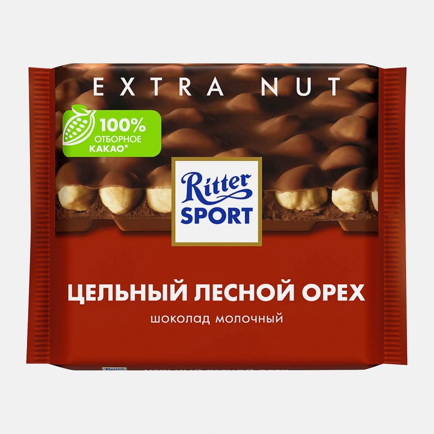 Шоколад Молочный Цельный лесной орех Ritter Sport 100г фото 1