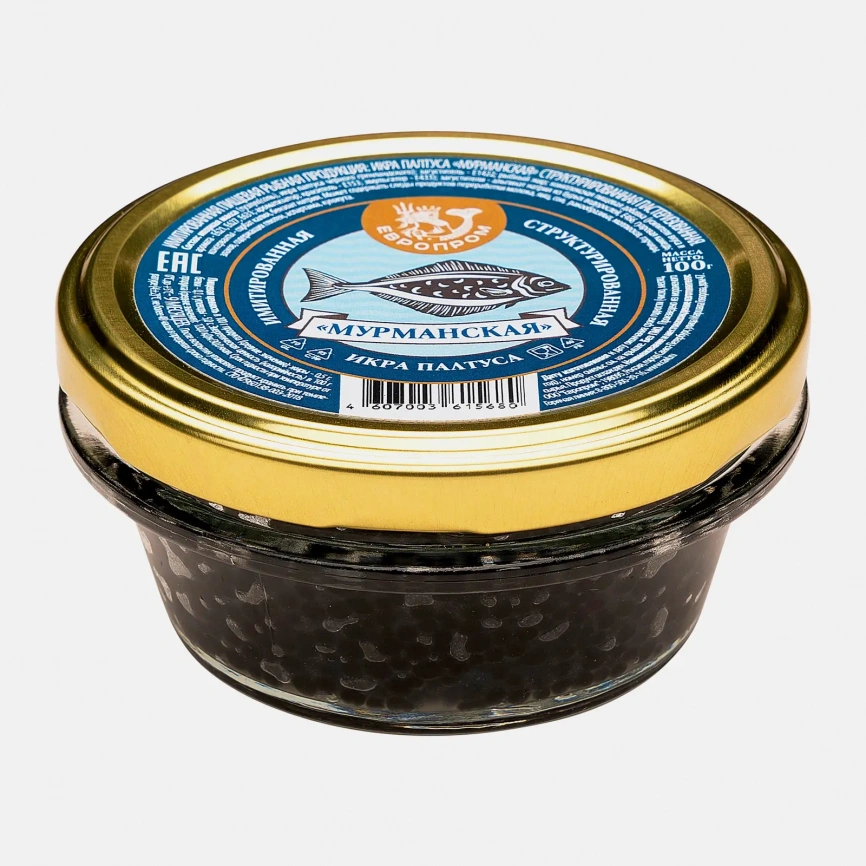 Икра палтуса Европром Мурманская имитированная 100г фото 1