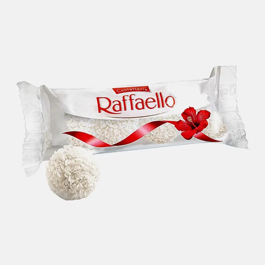 Конфеты с цельным миндальным орехом в кокосовой обсыпке Raffaello 40г фото 1