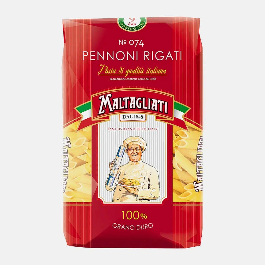 Макароны Maltagliati 074 Pennoni Rigati 450г фото 1