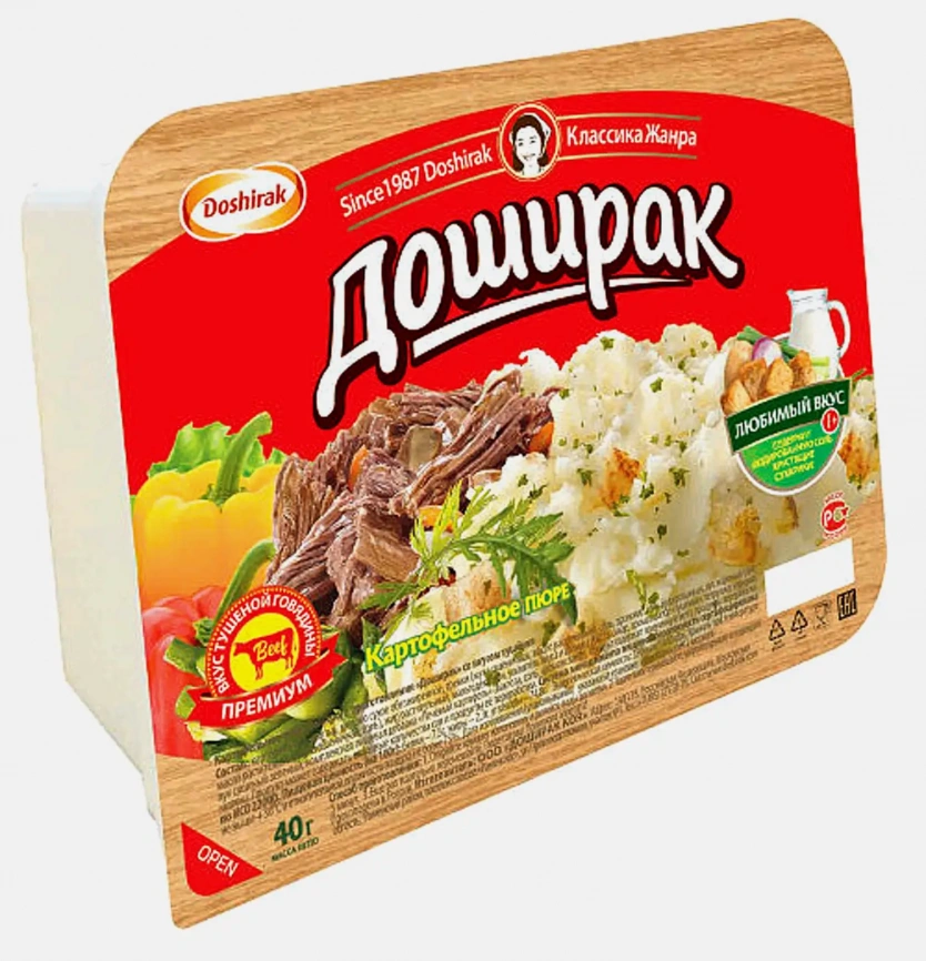 Картофельное пюре Доширак со вкусом тушенки 40г фото 1