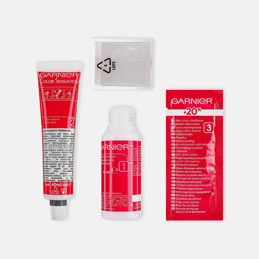 Стойкая крем-краска для волос Garnier Color Sensation Роскошь цвета оттенок 5.62 Царский гранат 110мл фото 3