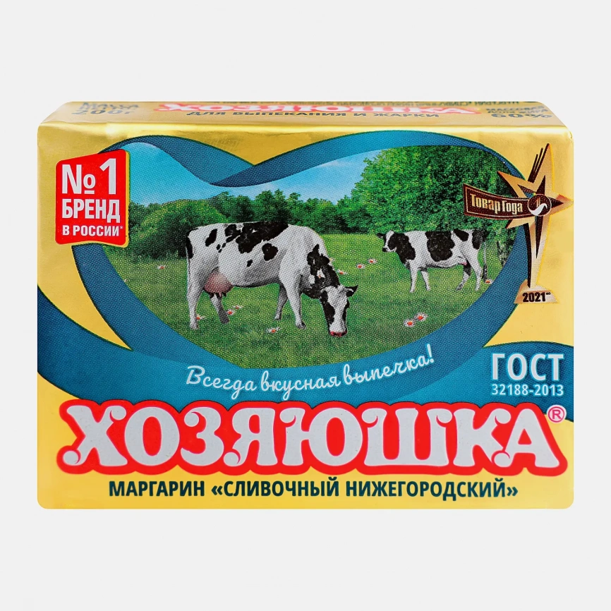 Маргарин Хозяюшка Сливочный Нижегородский 60% 200г фото 1