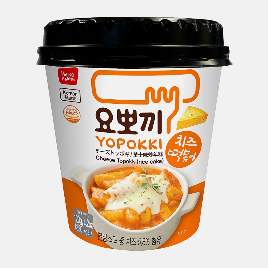 Рисовые клецки в соусе Cheese Topokki Yopokki 120г фото 1