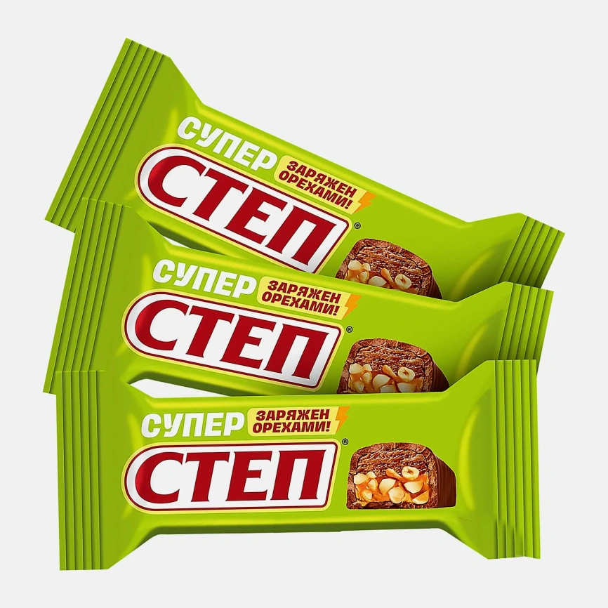 Конфеты Super Step с шоколадной нугой и лесным орехом с арахисом и фундуком фото 2