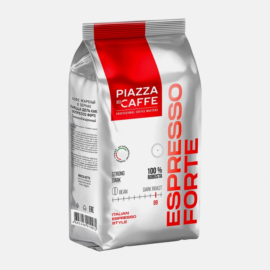 Кофе в зёрнах Piazza del caffe Espresso Forte 900г фото 2
