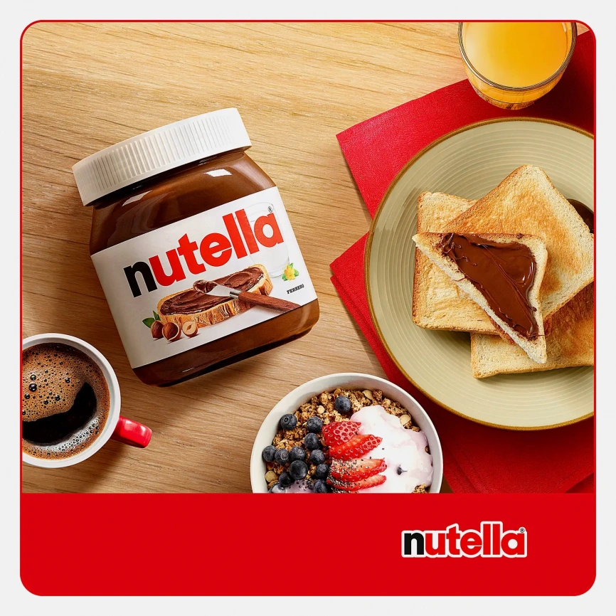 Паста ореховая с добавлением какао Nutella 350г фото 6