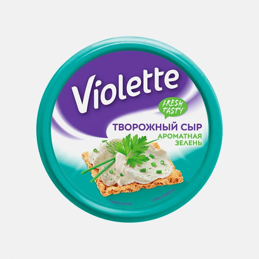 Сыр творожный Violette Ароматная зелень 70% 140г фото 2