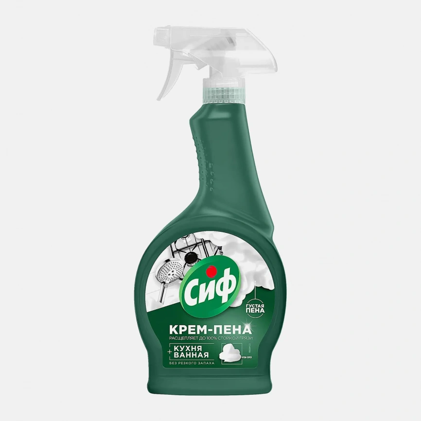 Чистящая крем-пена Сиф удаляет до 100% стойкой грязи 500мл фото 1