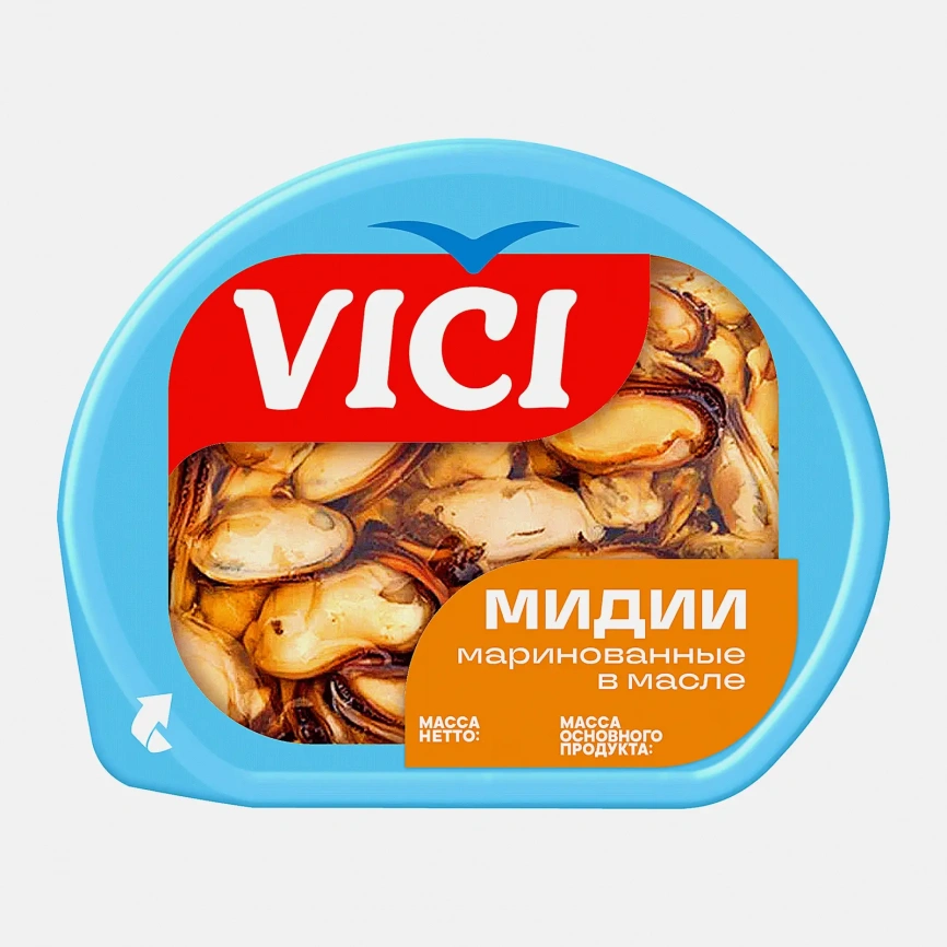 Мидии Vici маринованные в масле 200г фото 1