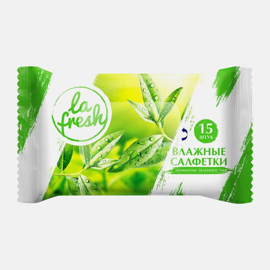 Влажные салфетки La Fresh с ароматом зеленого чая 15шт фото 1