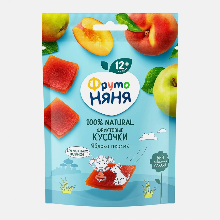 Фруктовые кусочки из яблока и персика Фрутоняня 53г фото 1