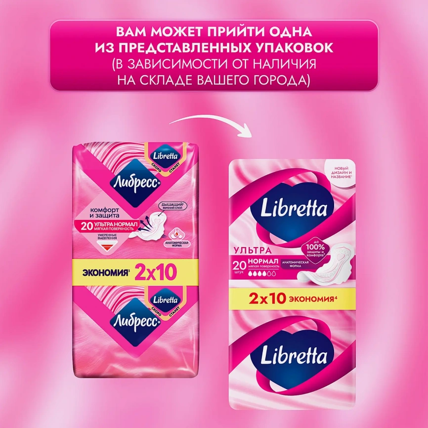 Прокладки с мягой поверхностью Normal Ultra Libretta 20шт фото 5