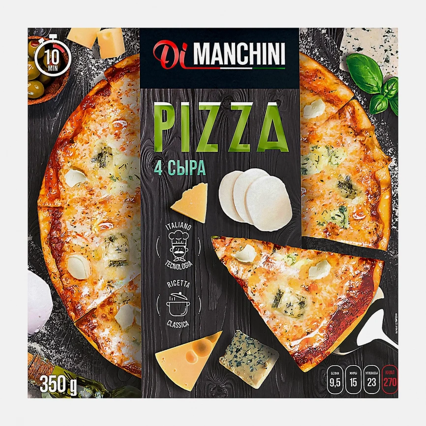 Пицца Di Manchini 4 сыра 350г фото 1