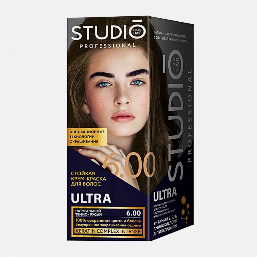 Стойкая крем-краска Studio 6.00 Натуральный темно-русый 115мл фото 1