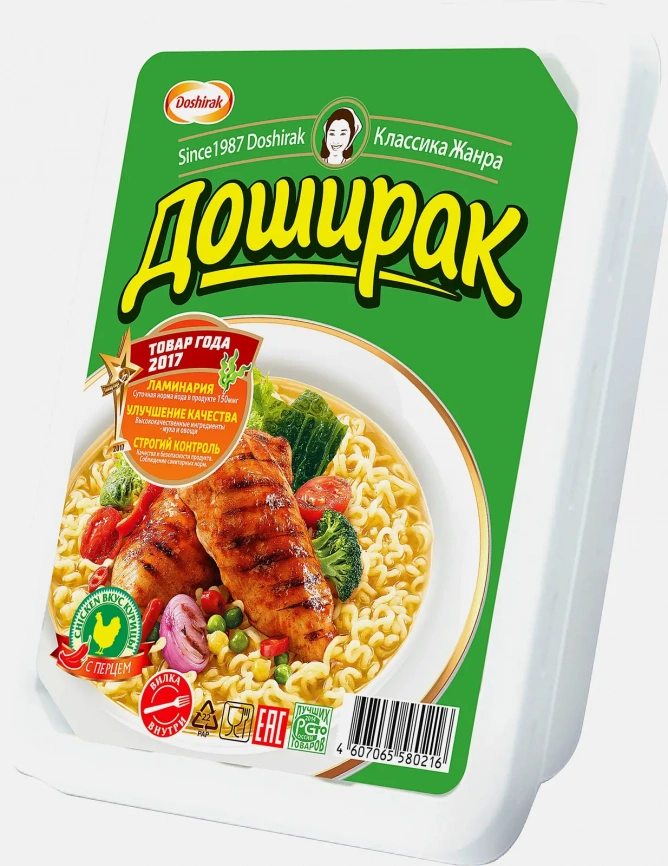 Лапша Доширак быстрого приготовления курица с перцем 90г фото 1