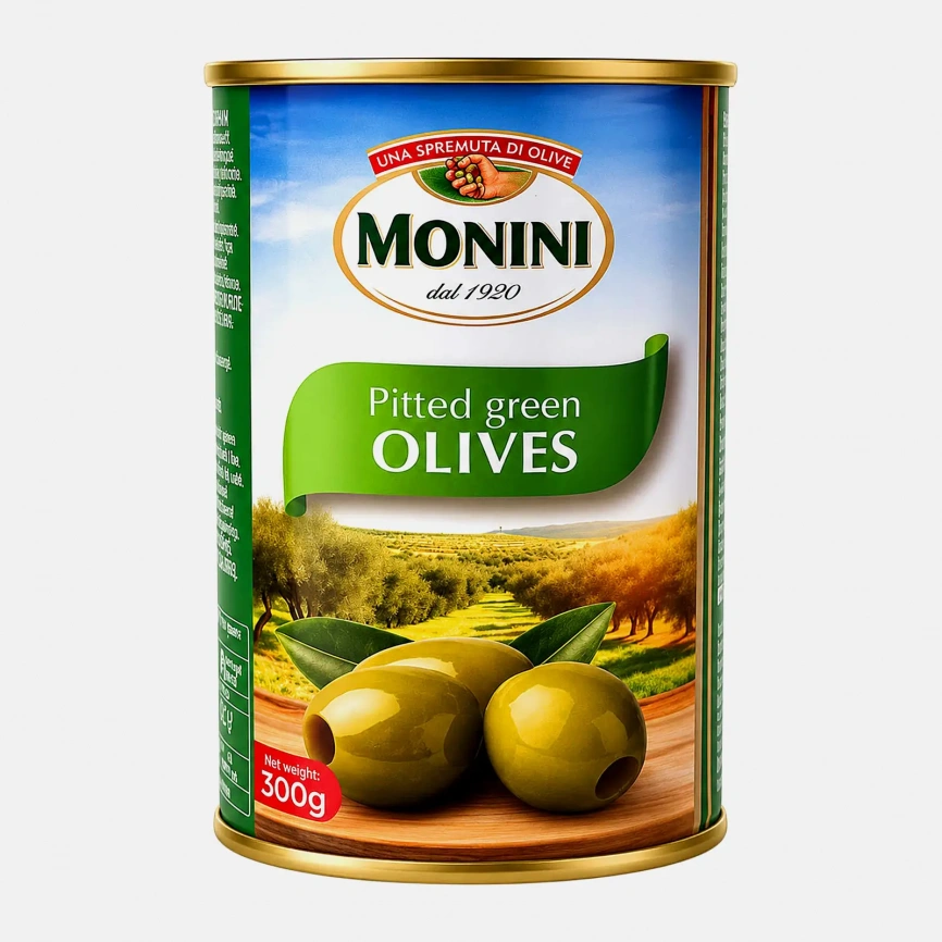 Оливки без косточки Monini 300г фото 1