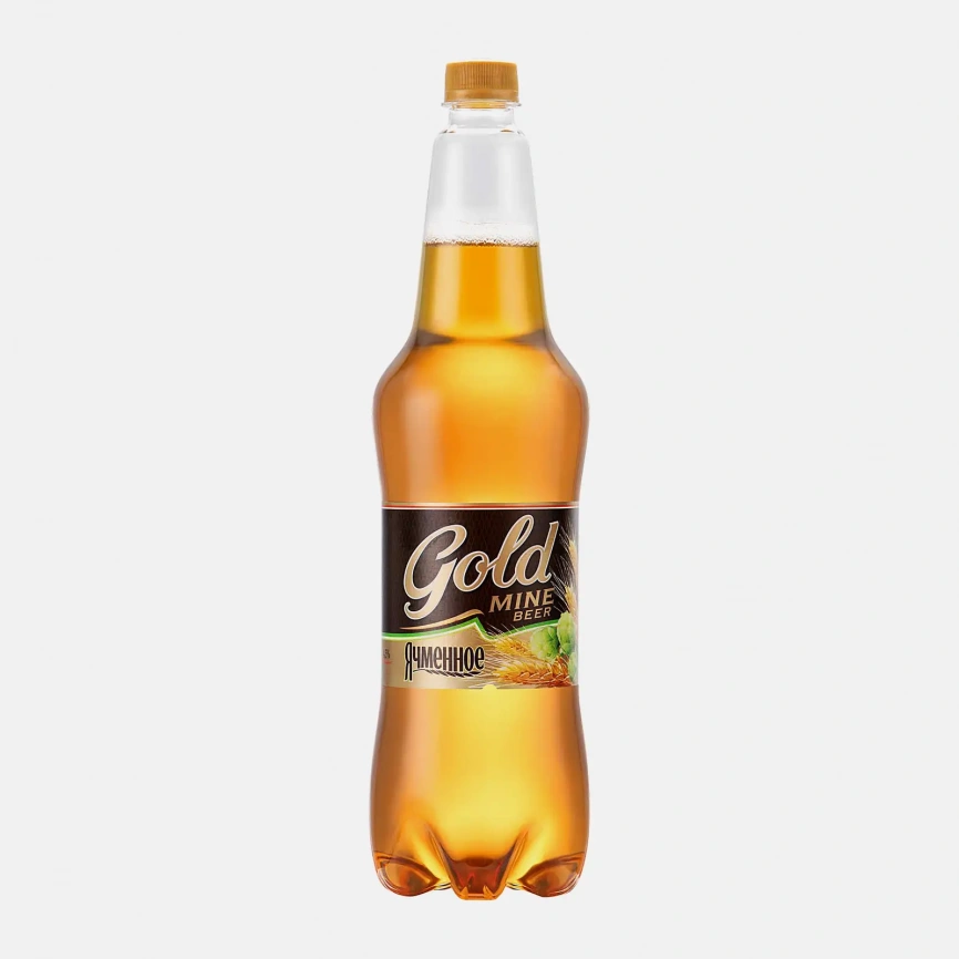 Пиво Gold Mine Beer Ячменное светлое пастеризованное 4.5% 1.15л фото 1