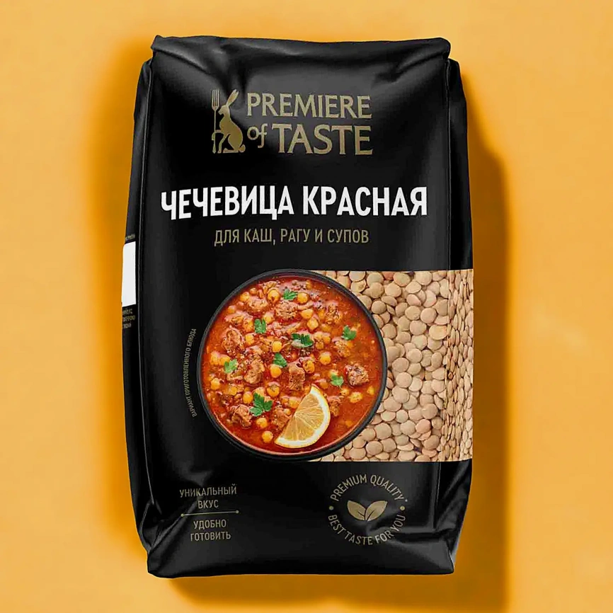 Чечевица Красная колотая Premiere of Taste 450г фото 1