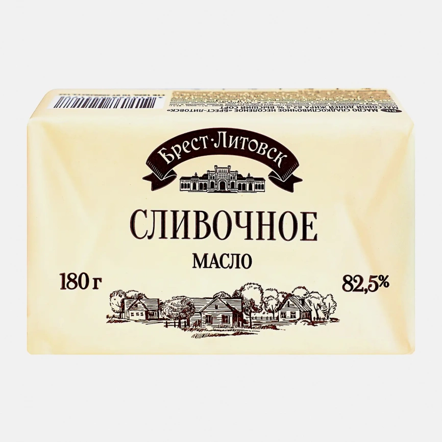 Масло сладко-сливочное Брест-Литовск 82.5% 180г фото 1